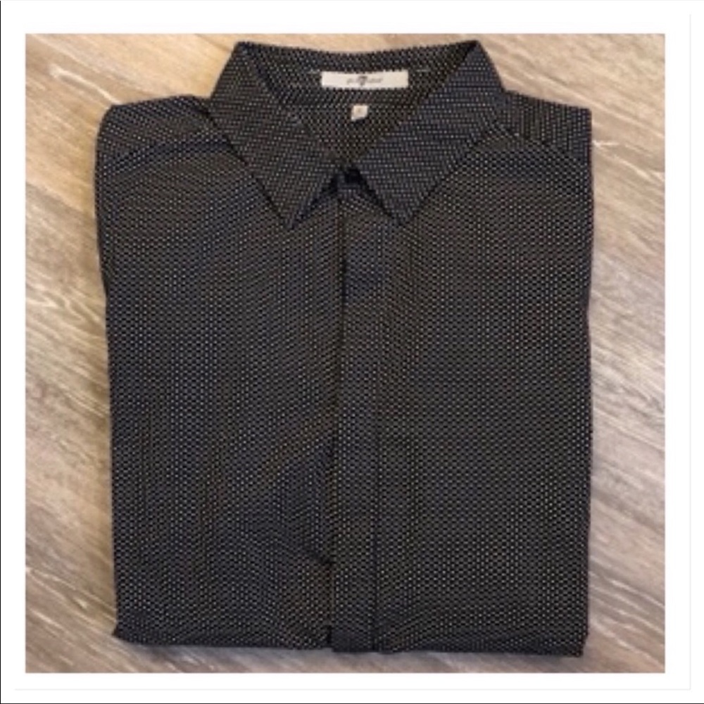 7 For All Mankind microprint button down ❤️HP❤️ - Picture 2 of 4